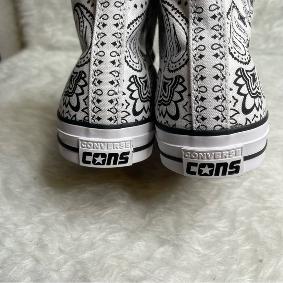 New men’s CONVERSE White & Black Bandana Print  Baca CTAS Pro Hi Top Size Men9 - Picture 14 of 14